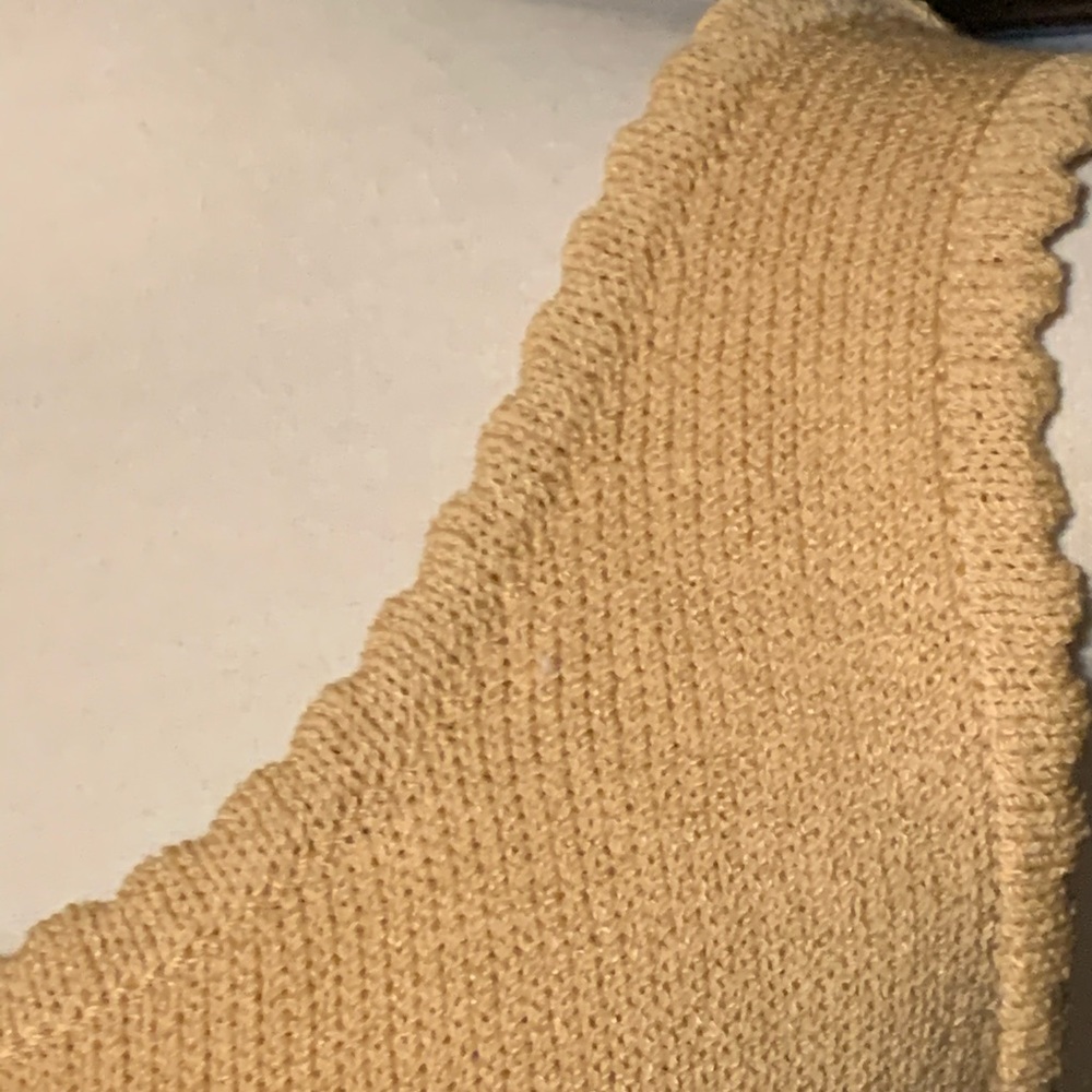 St John Knit tan santana size small tank shell - Picture 2 of 3